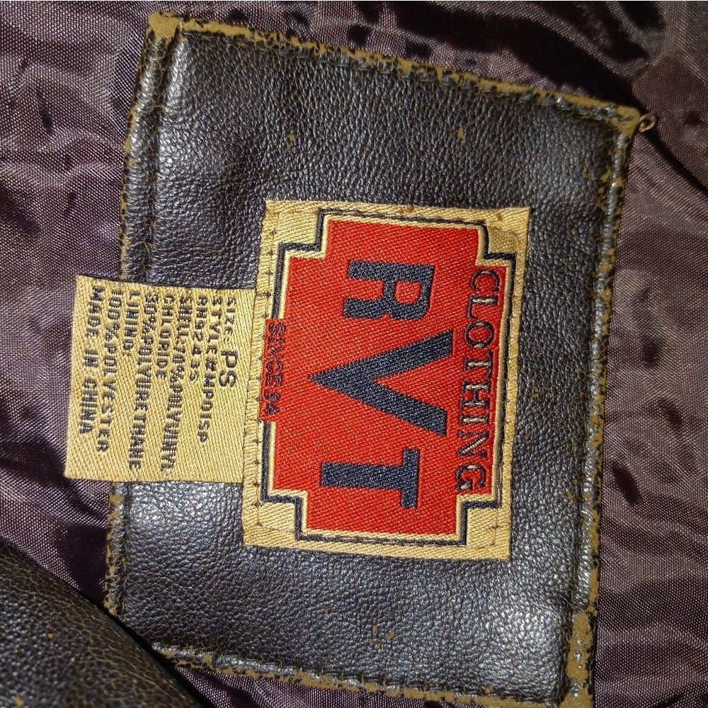 Vintage RVT CLOTHING Faux/Vegan Leather Jacket - Picture 9 of 9